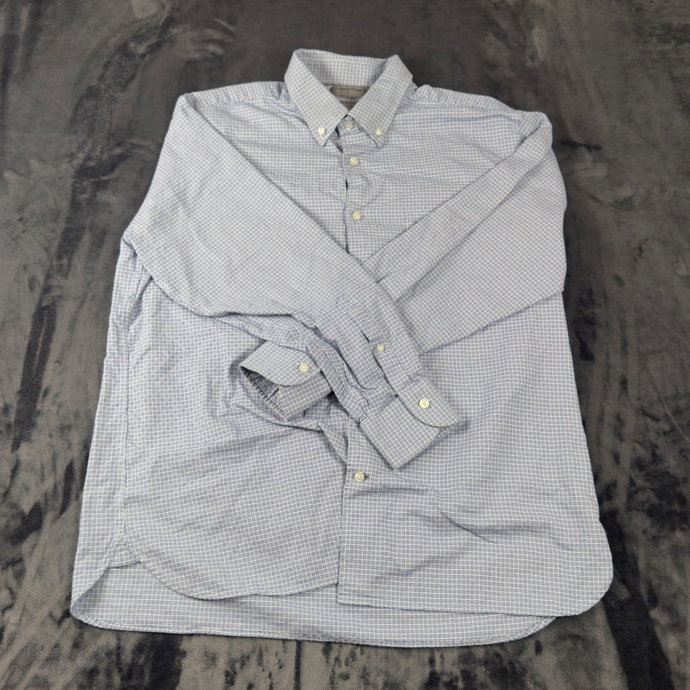 Daniel Cremieux Button Down Shirt Mens XL Blue Canclini Cotton Geometric Print